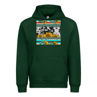 Foreset Green sunflower cowhide serape coaster Urban Hoodie - BarkalooDesign