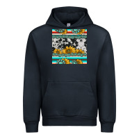 Navy sunflower cowhide serape coaster Urban Hoodie - BarkalooDesign
