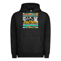 Pigment Black sunflower cowhide serape coaster Urban Hoodie - BarkalooDesign
