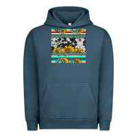 Pigment Midnight Navy sunflower cowhide serape coaster Urban Hoodie - BarkalooDesign