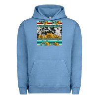 Pigment Pebble Blue sunflower cowhide serape coaster Urban Hoodie - BarkalooDesign