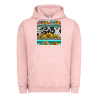 Pigment Salmon sunflower cowhide serape coaster Urban Hoodie - BarkalooDesign