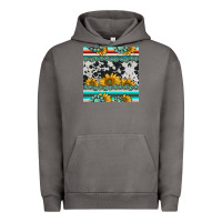 Pigment Tornado sunflower cowhide serape coaster Urban Hoodie - BarkalooDesign