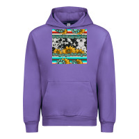 Tulip sunflower cowhide serape coaster Urban Hoodie - BarkalooDesign