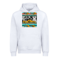 White sunflower cowhide serape coaster Urban Hoodie - BarkalooDesign