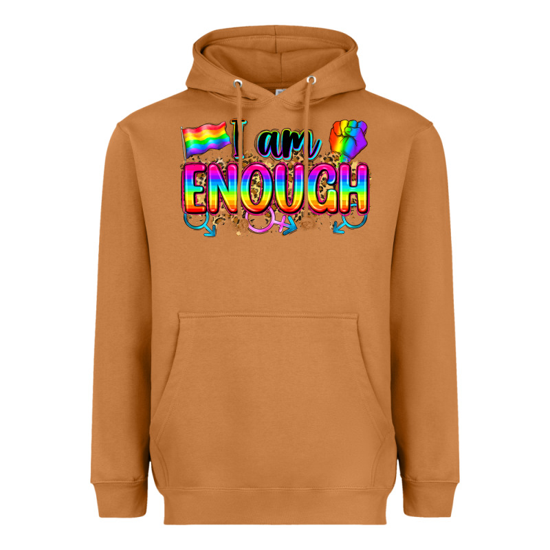 I Am Enough Heavyweight Hoodie by Zillion Design Studio | Teevron