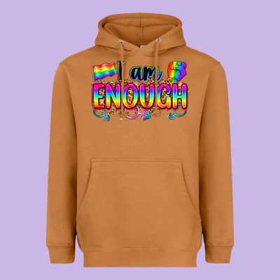 I Am Enough Heavyweight Hoodie Designed By Zillion Design Studio