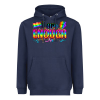 Navy i am enough Heavyweight Hoodie - Zillion Design Studio