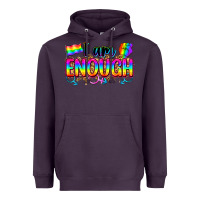 Plum i am enough Heavyweight Hoodie - Zillion Design Studio