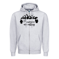 Heather Grey Mountains Zipper Hoodie - Unal Design