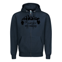 Navy Mountains Zipper Hoodie - Unal Design