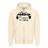 Sandshell Mountains Zipper Hoodie - Unal Design