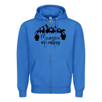 True Royal Mountains Zipper Hoodie - Unal Design