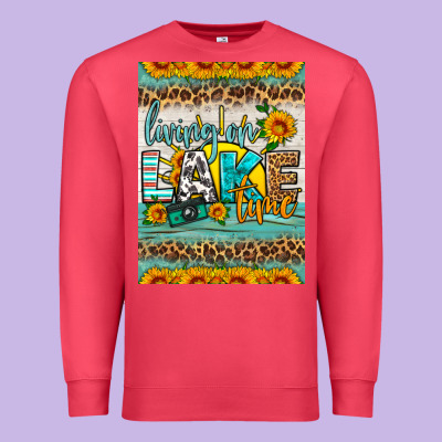 Living On Lake Time Air Freshener Premium Sweatshirt Designed By Hra Design Shop