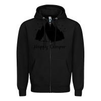 Black camping Zipper Hoodie - Unal Design
