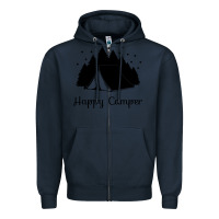 Navy camping Zipper Hoodie - Unal Design