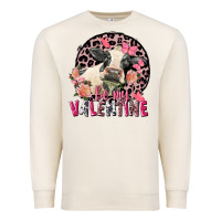 Sandshell be my valentine holstein cow valentine's day Premium Sweatshirt - FaDigitalArtStudio