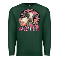 Sports Green be my valentine holstein cow valentine's day Premium Sweatshirt - FaDigitalArtStudio
