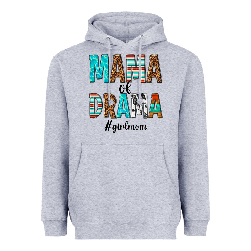 Mama Of Drama Girl Mom Heavyweight Hoodie by texasbilliewilder | Teevron