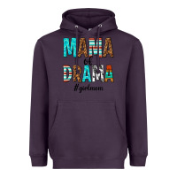 Plum mama of drama girl mom Heavyweight Hoodie - texasbilliewilder