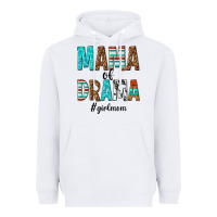 White mama of drama girl mom Heavyweight Hoodie - texasbilliewilder