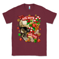 Burgundy sorta merry sorta scary Classic Tee - MaliasSmallBusiness