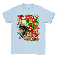 Dusty Blue sorta merry sorta scary Classic Tee - MaliasSmallBusiness