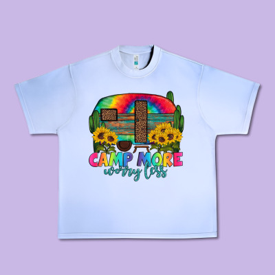 Camp More Worry Less With Caravan Urban Heavy Tee Designed By Artiststas