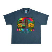 Midnight Navy camp more worry less with caravan Urban Heavy Tee - Artiststas