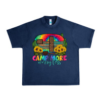 Navy camp more worry less with caravan Urban Heavy Tee - Artiststas