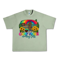 Oil Green camp more worry less with caravan Urban Heavy Tee - Artiststas