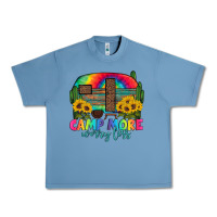 Pebble Blue camp more worry less with caravan Urban Heavy Tee - Artiststas