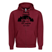 Burgundy making memories Zipper Hoodie - Unal Design