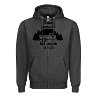 Charcoal Heather making memories Zipper Hoodie - Unal Design