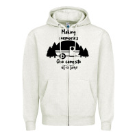 Oatmeal Heather making memories Zipper Hoodie - Unal Design