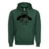 Sports Green making memories Zipper Hoodie - Unal Design
