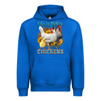 Cobalt Western Life Is Better With Chickens Urban Hoodie - LillyAllenDesigns