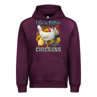 Mauve Wine Western Life Is Better With Chickens Urban Hoodie - LillyAllenDesigns