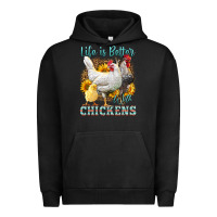 Pigment Black Western Life Is Better With Chickens Urban Hoodie - LillyAllenDesigns