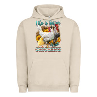 Pigment French Oak Western Life Is Better With Chickens Urban Hoodie - LillyAllenDesigns