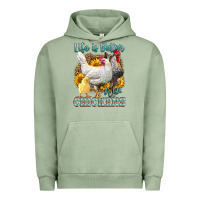 Pigment Oil Green Western Life Is Better With Chickens Urban Hoodie - LillyAllenDesigns