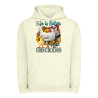 Pigment Pistachio Western Life Is Better With Chickens Urban Hoodie - LillyAllenDesigns