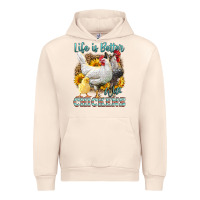 Sandshell Western Life Is Better With Chickens Urban Hoodie - LillyAllenDesigns