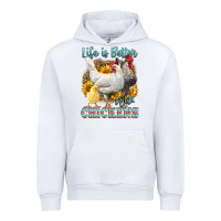 White Western Life Is Better With Chickens Urban Hoodie - LillyAllenDesigns