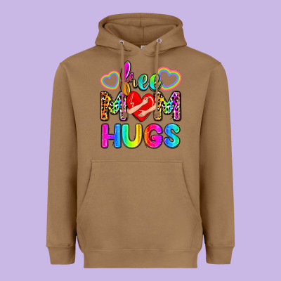 Free Mom Hugs Heavyweight Hoodie Designed By Zillion Design Studio