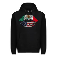 Black mexico usa lips Premium Hoodie - AdoDesignShop