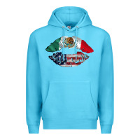Ocean Blue mexico usa lips Premium Hoodie - AdoDesignShop