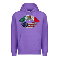 Purple mexico usa lips Premium Hoodie - AdoDesignShop