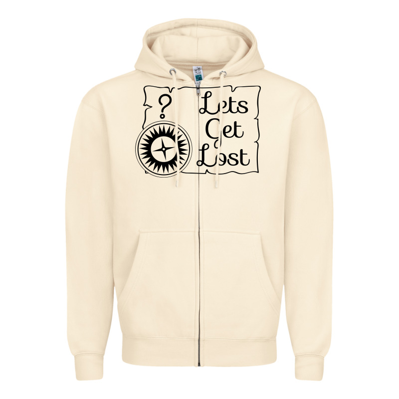 Lets Get Lost Zipper Hoodie by Unal Design | Teevron