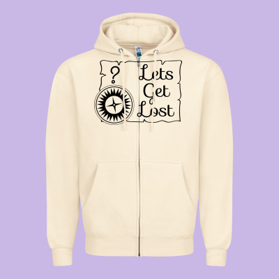Zipper Hoodie lets get lost